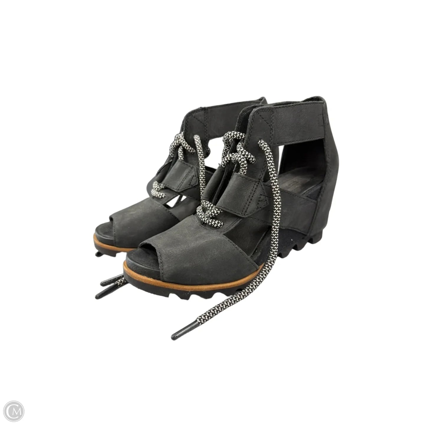 Shoes Heels Wedge By Sorel In Black, Size: 6.5