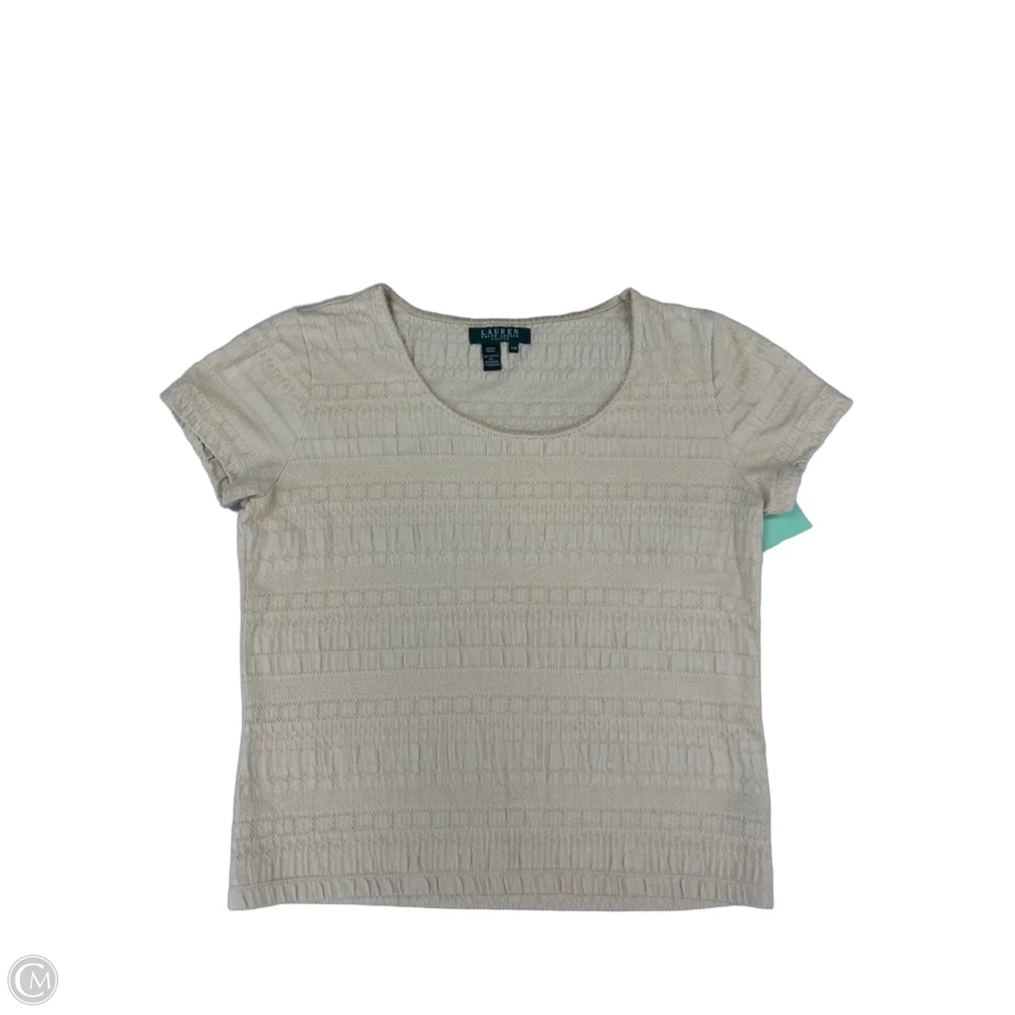 Top Short Sleeve By Ralph Lauren In Tan, Size: S