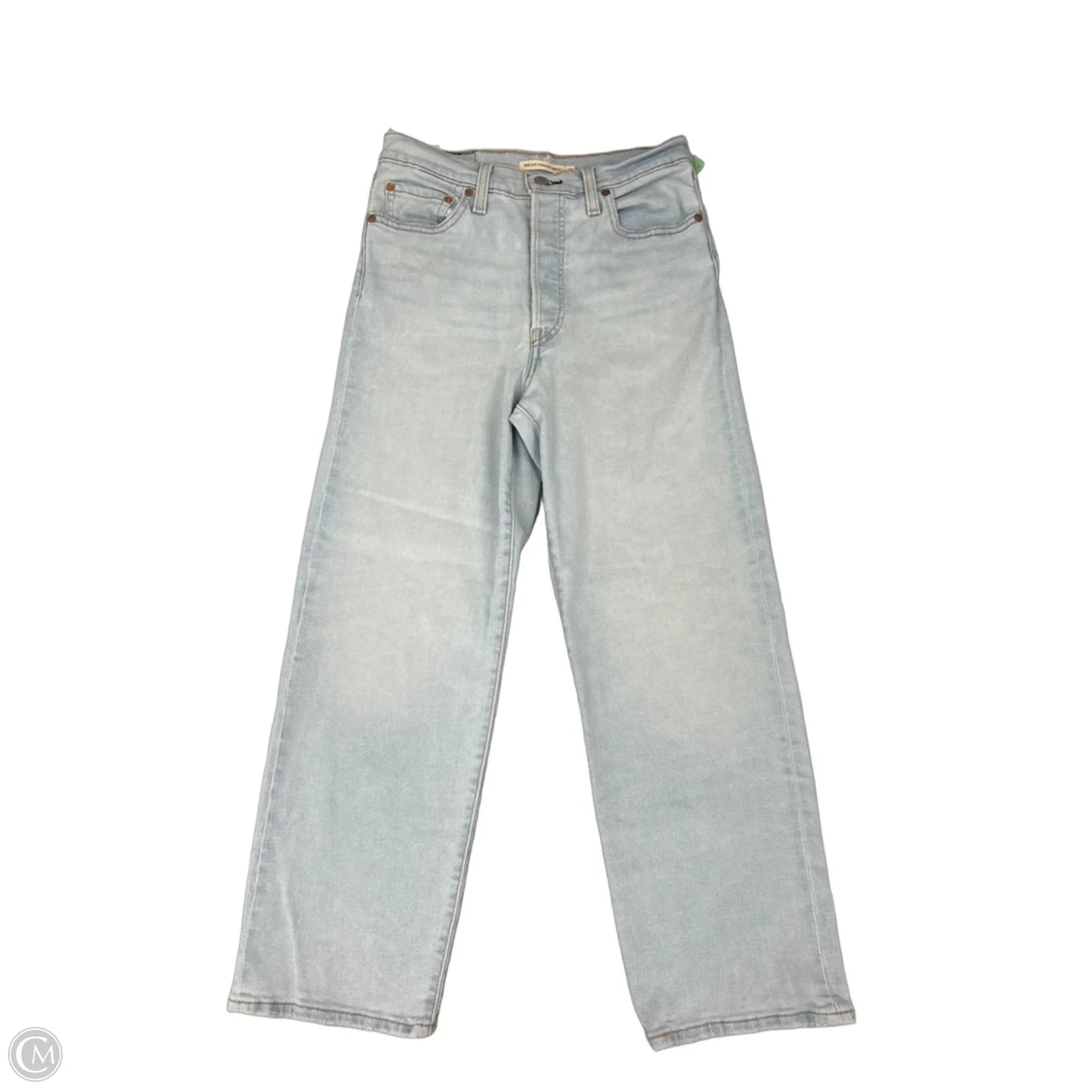 Jeans Straight By Levis Signature In Blue Denim, Size: 4