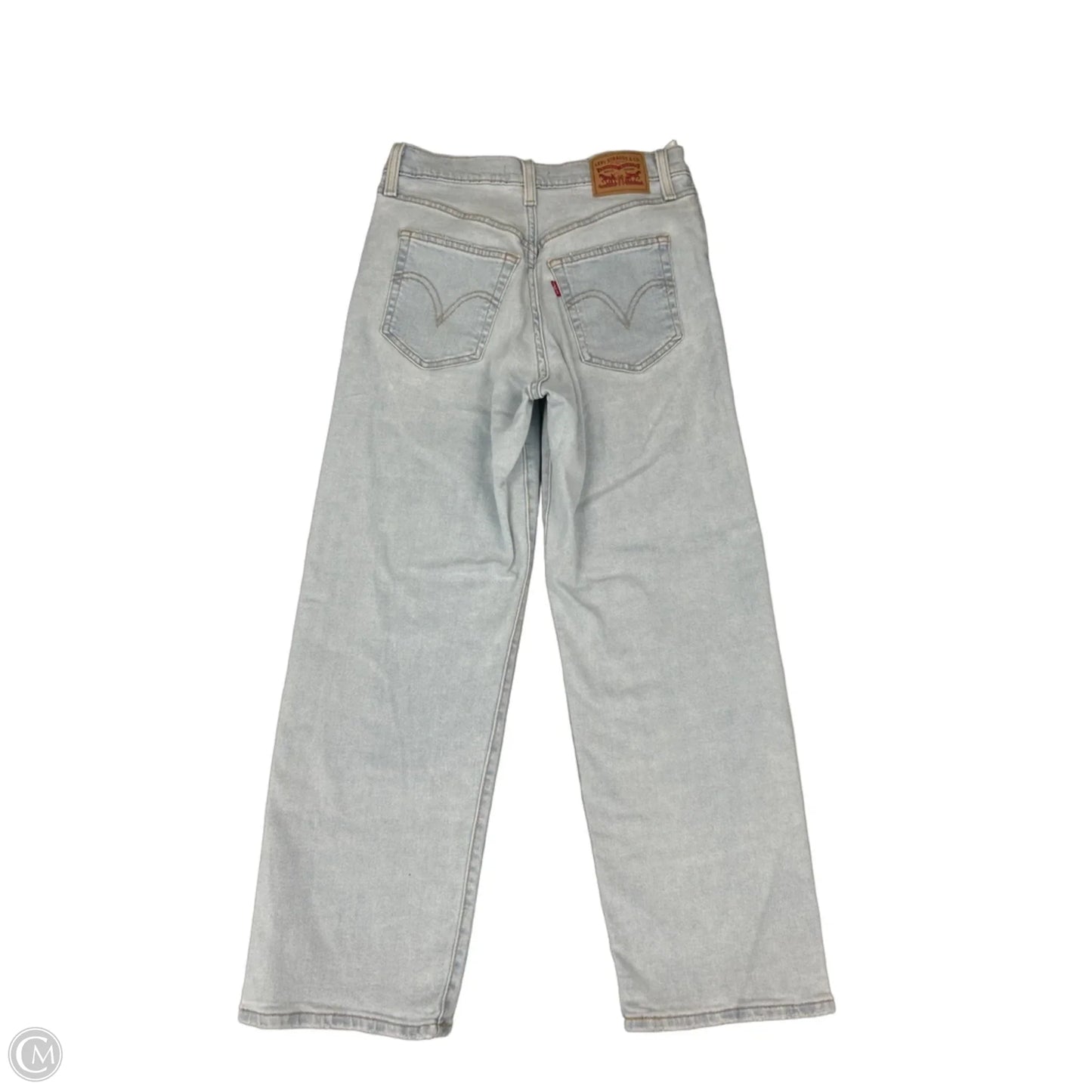 Jeans Straight By Levis Signature In Blue Denim, Size: 4