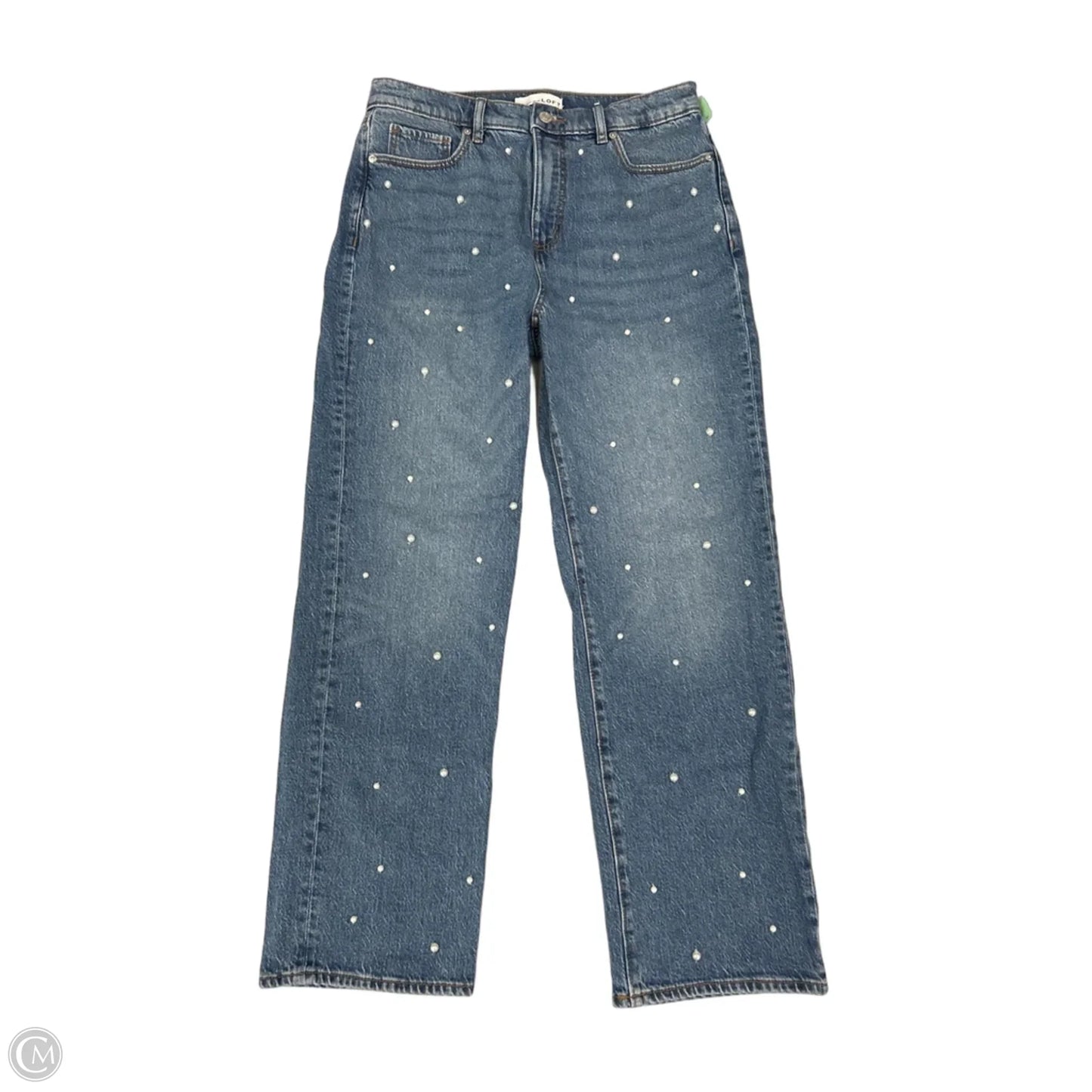 Jeans Straight By Loft In Blue Denim, Size: 4