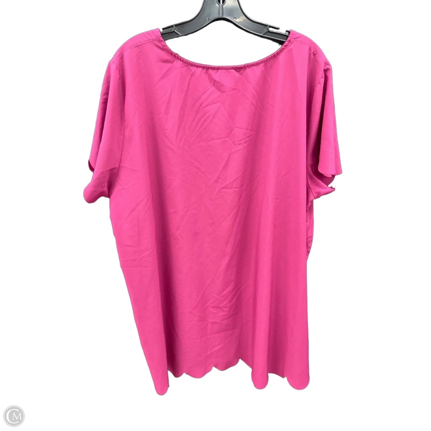 Top Short Sleeve By Cme In Pink, Size: 3x