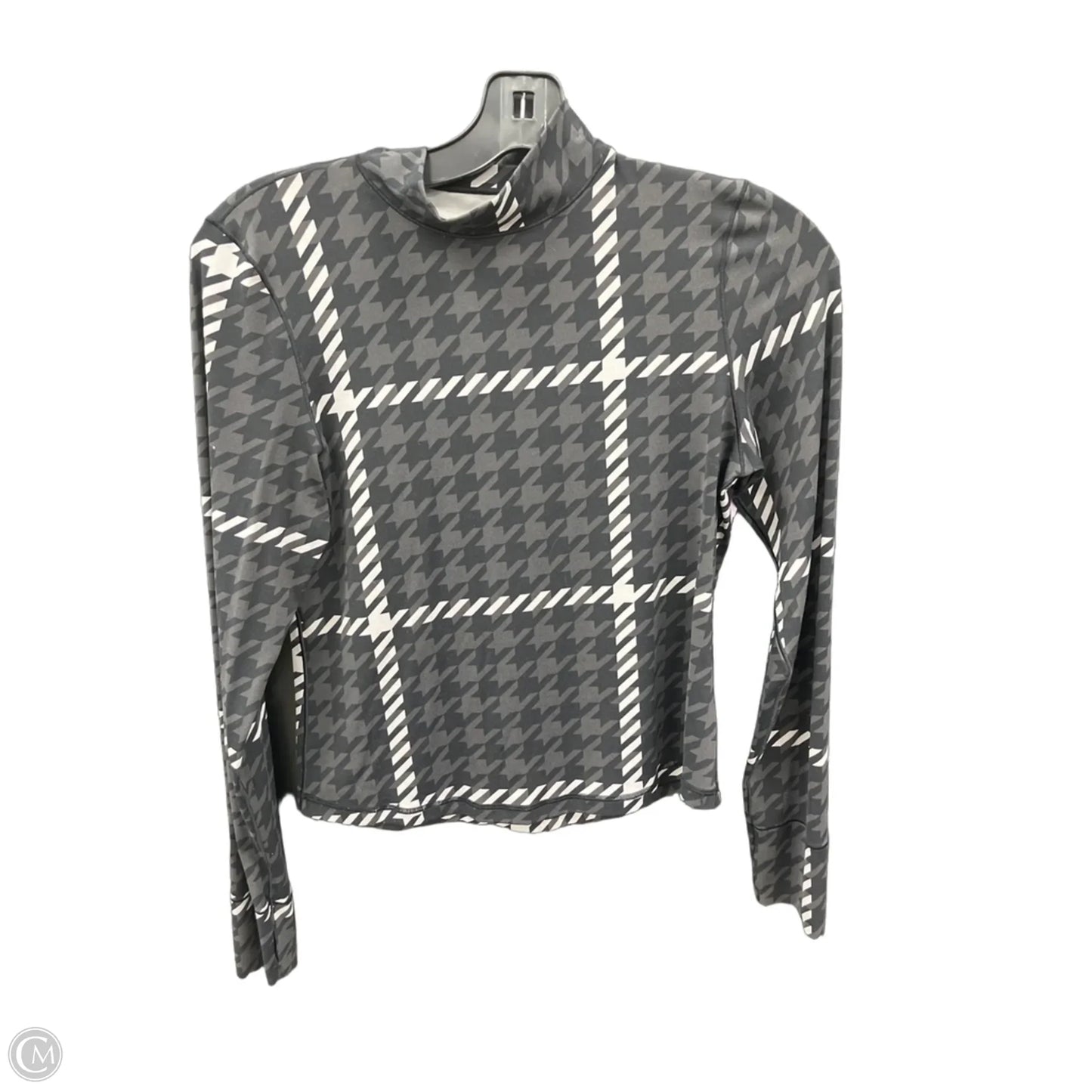 Athletic Top Long Sleeve Crewneck By Aerie In Black & Grey, Size: L
