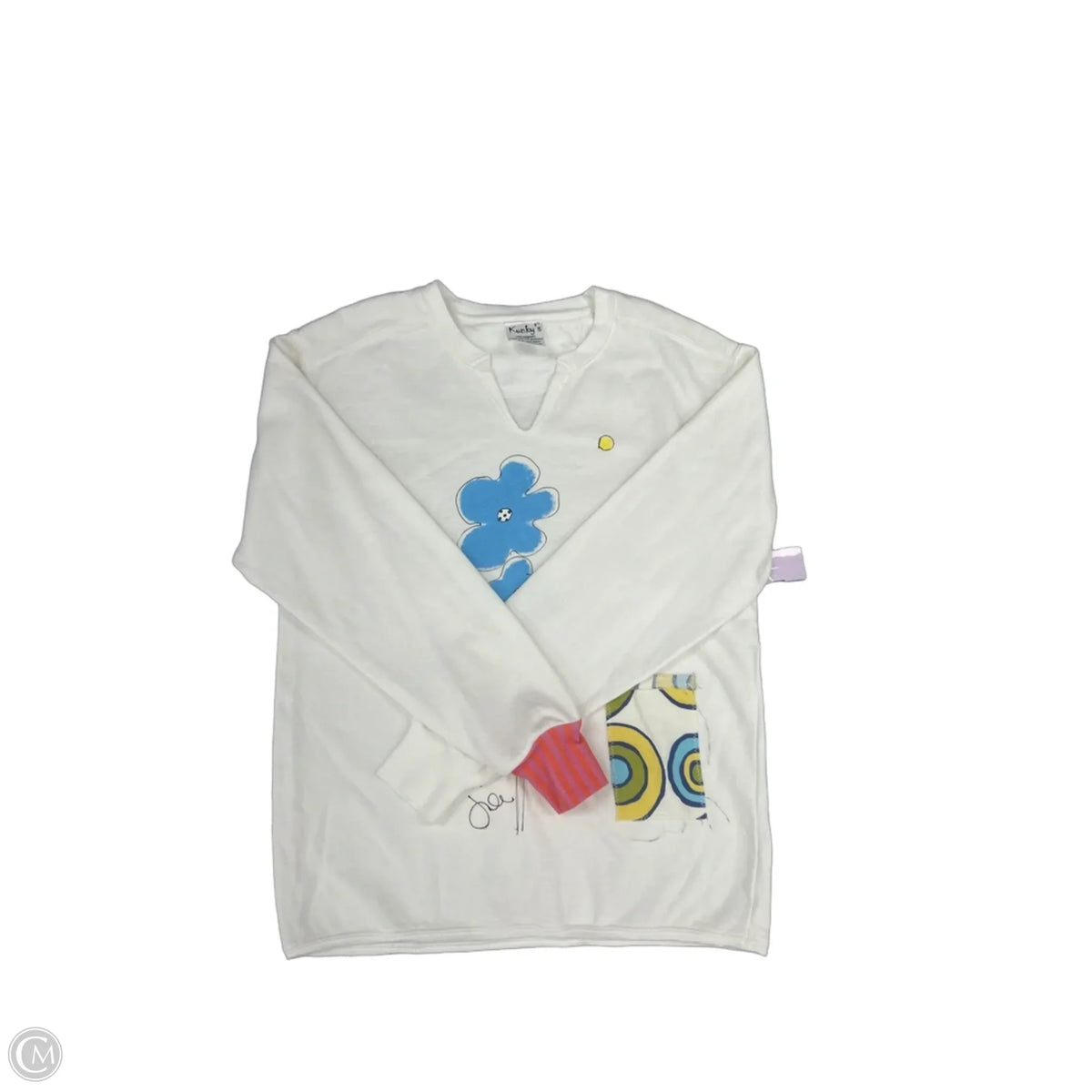 Sweatshirt Collar By Cmc In White, Size: S