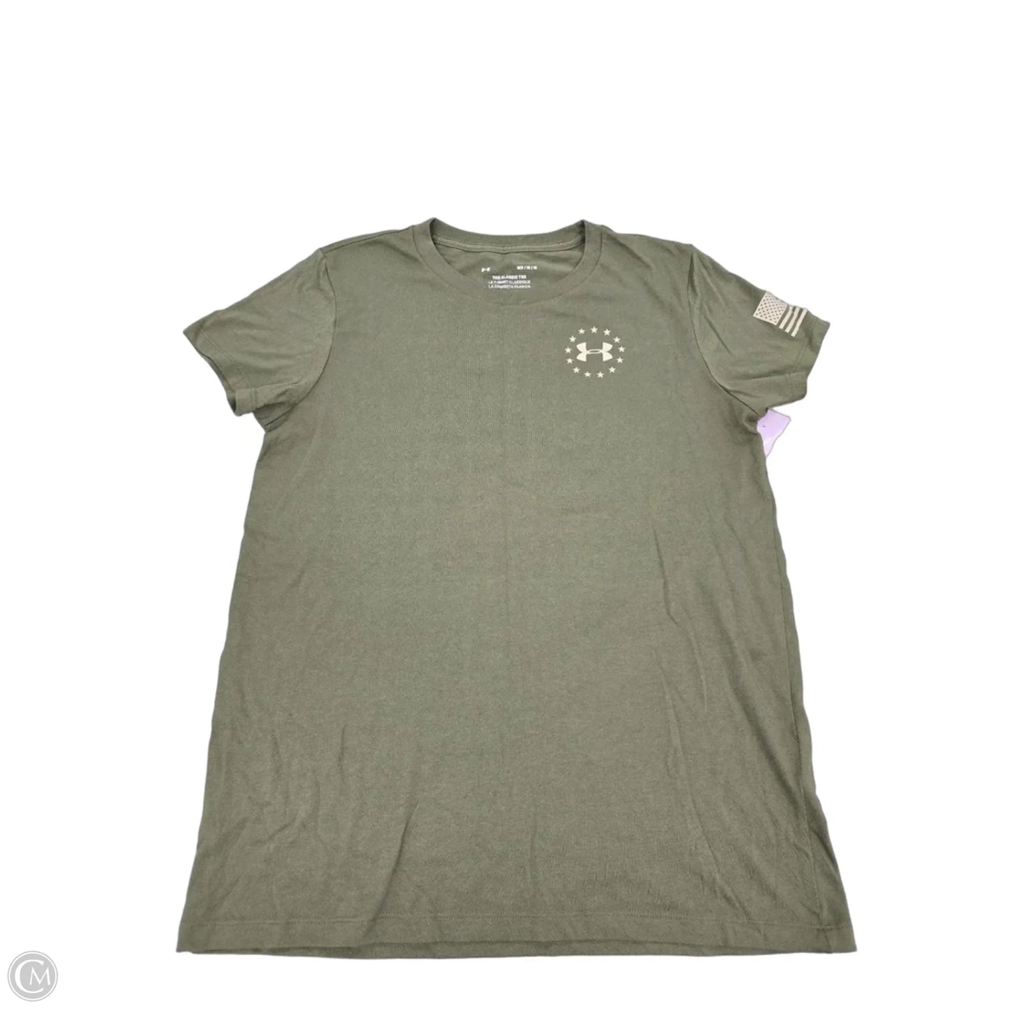 Top Short Sleeve By Under Armour In Green, Size: M