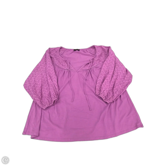 Top Long Sleeve By Lane Bryant In Purple, Size: 3x