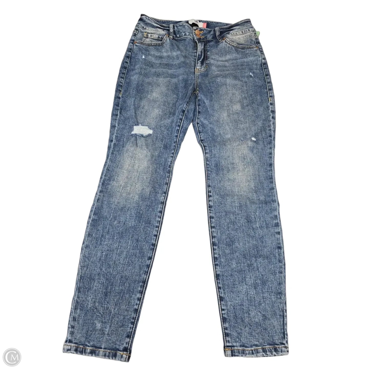Jeans Skinny By Cabi In Blue Denim, Size: 12