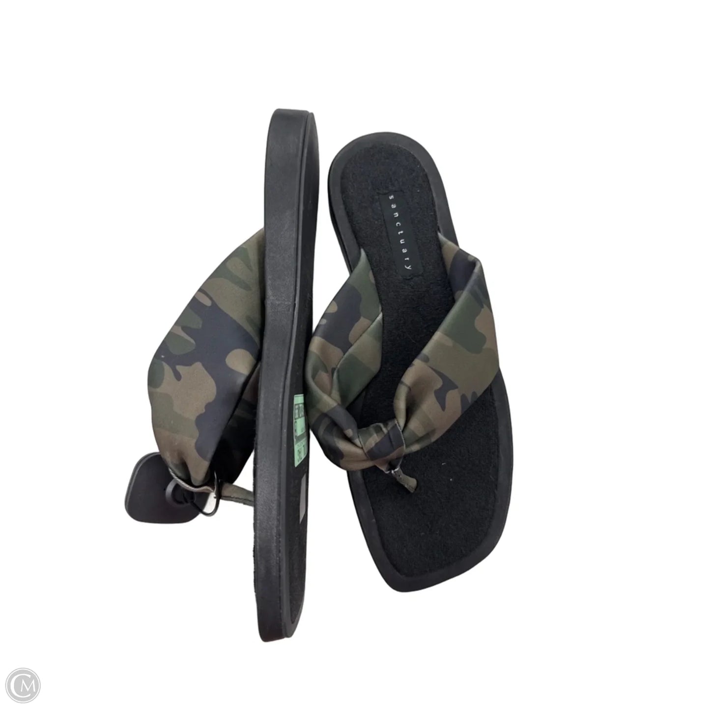 Sandals Flip Flops By Sanctuary In Black, Size: 8.5