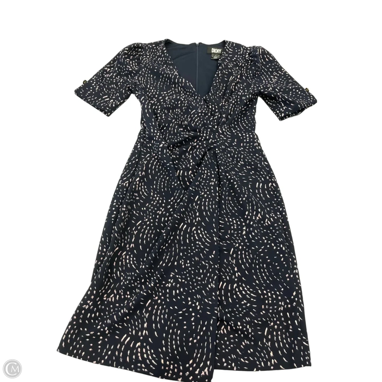 Dress Casual Midi By Dkny In Navy, Size: M