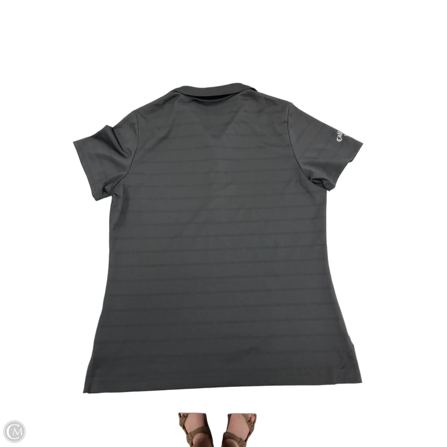 Athletic Top Short Sleeve By Callaway In Black, Size: M