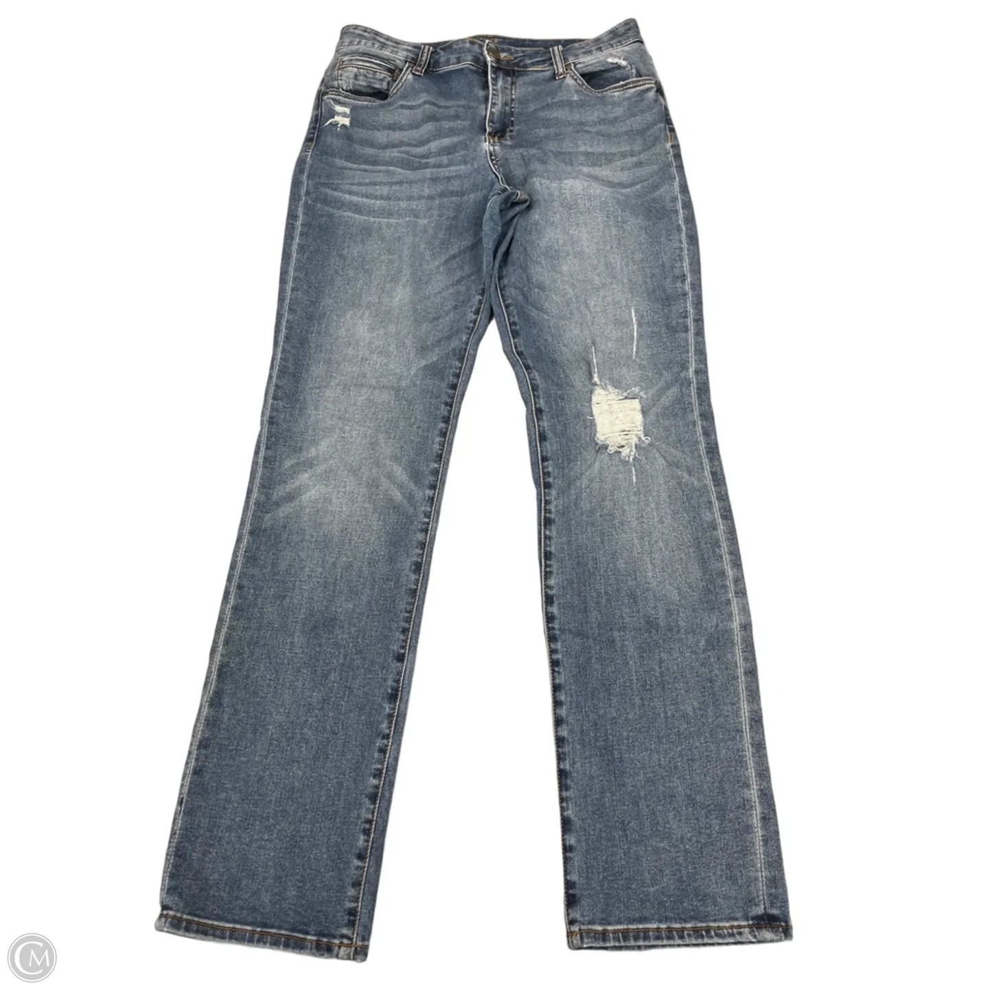 Jeans Straight By Kut In Blue Denim, Size: 8