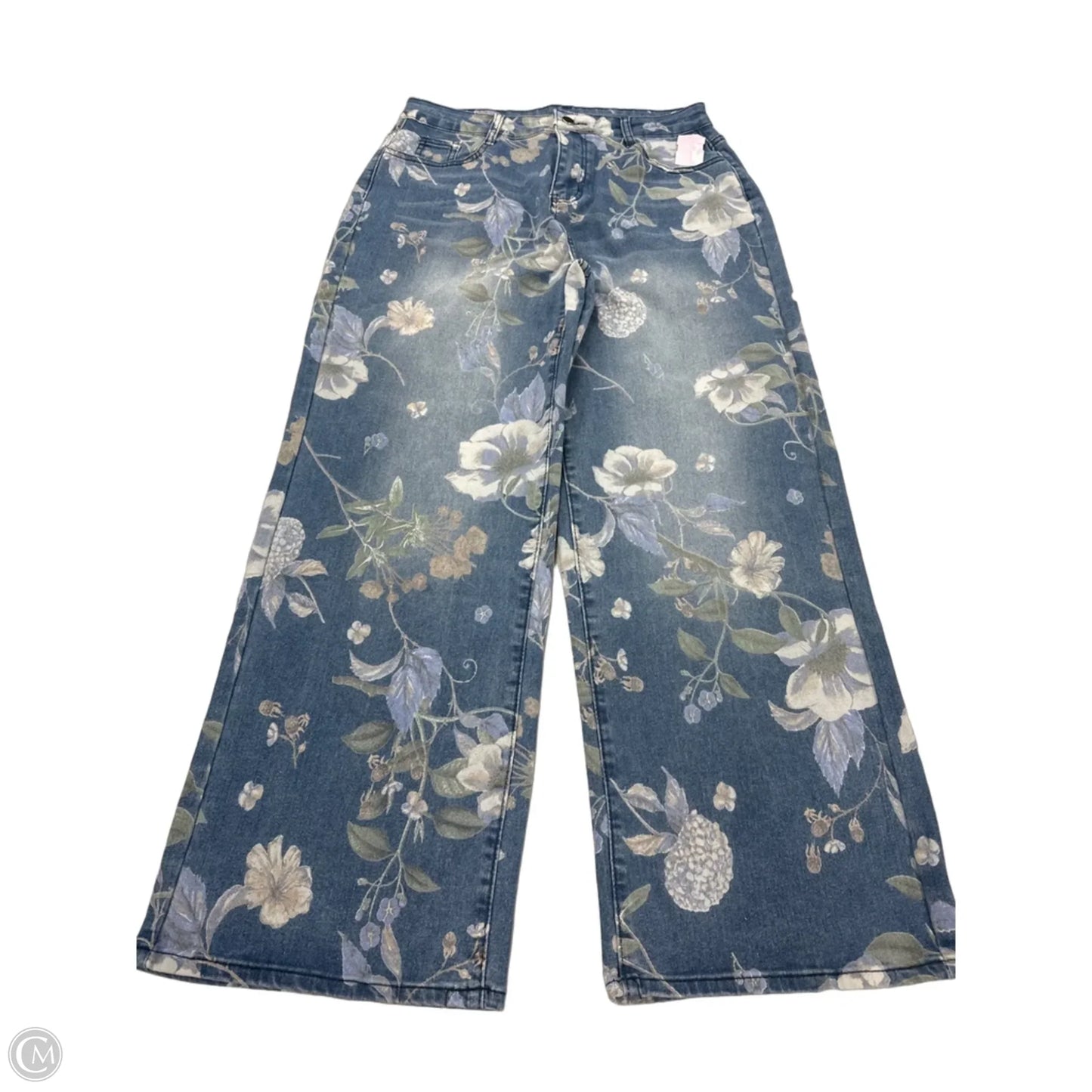 Jeans Straight By Vera Bradley In Floral Print, Size: 12