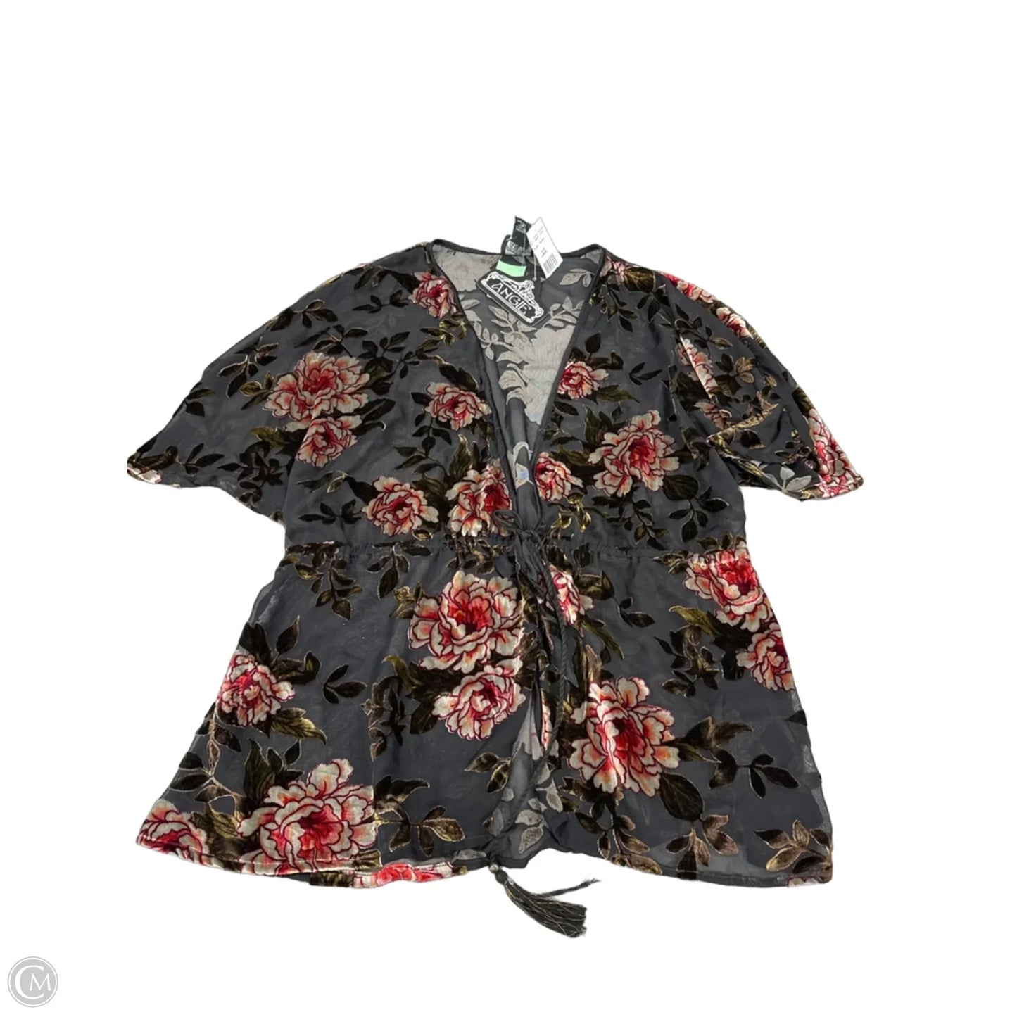 Top Short Sleeve By Angie In Floral Print, Size: L