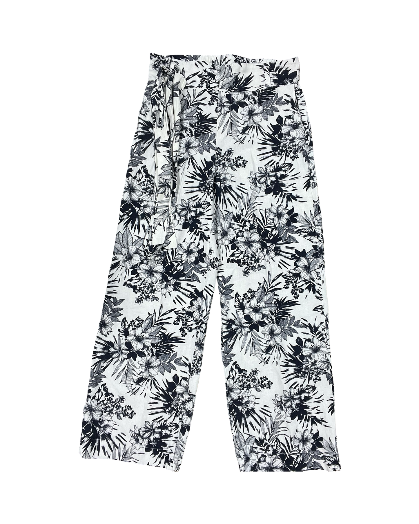 Pants Linen By Clothes Mentor In Blue & White, Size:M
