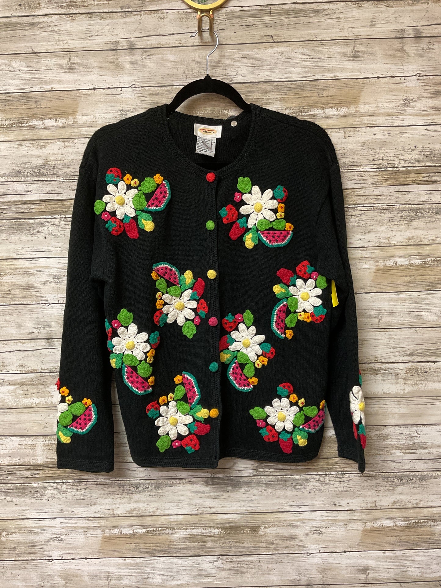 Sweater Cardigan By Talbots In Black, Size:M