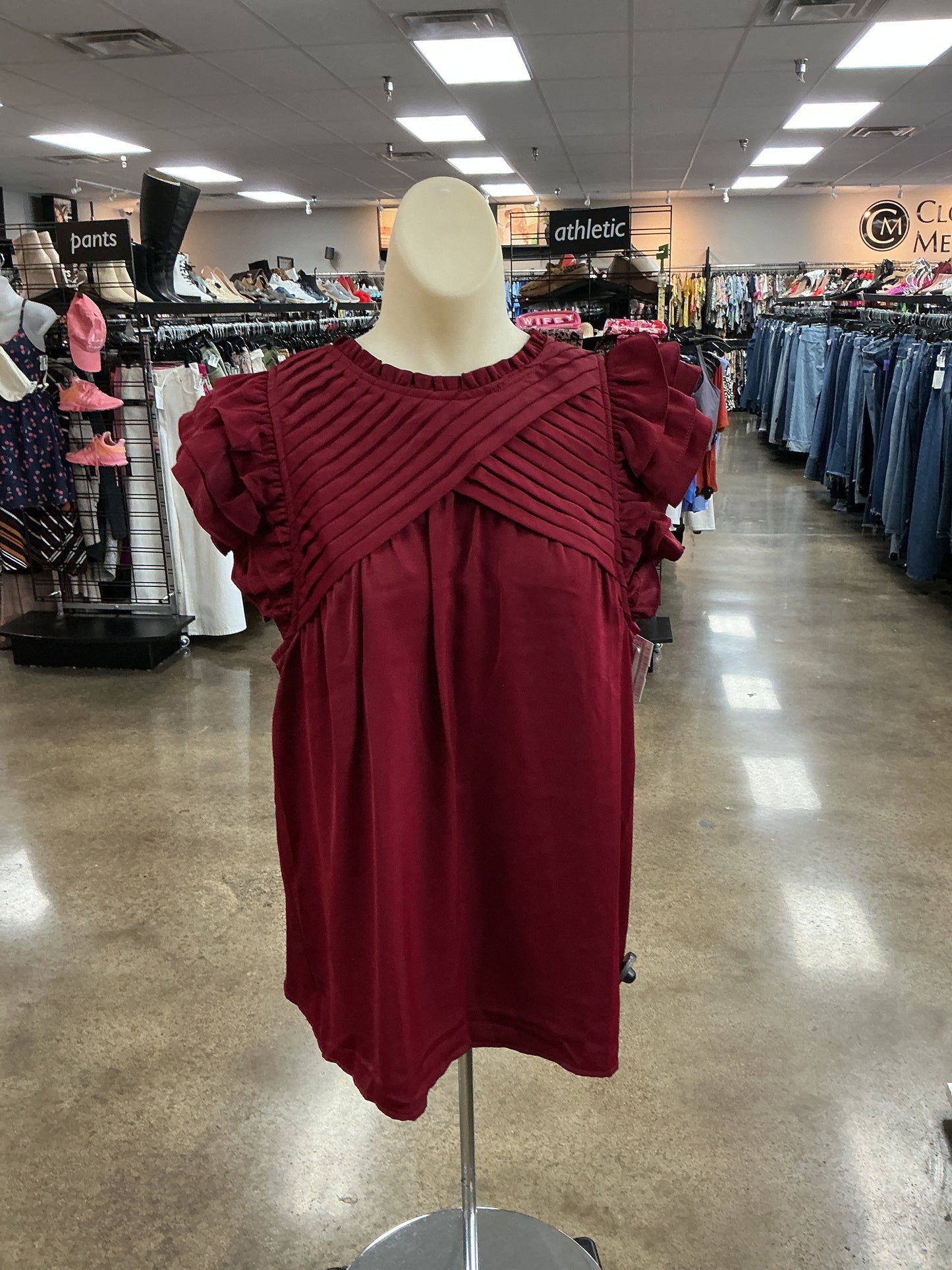 Top Ss By Entro In Maroon, Size:S