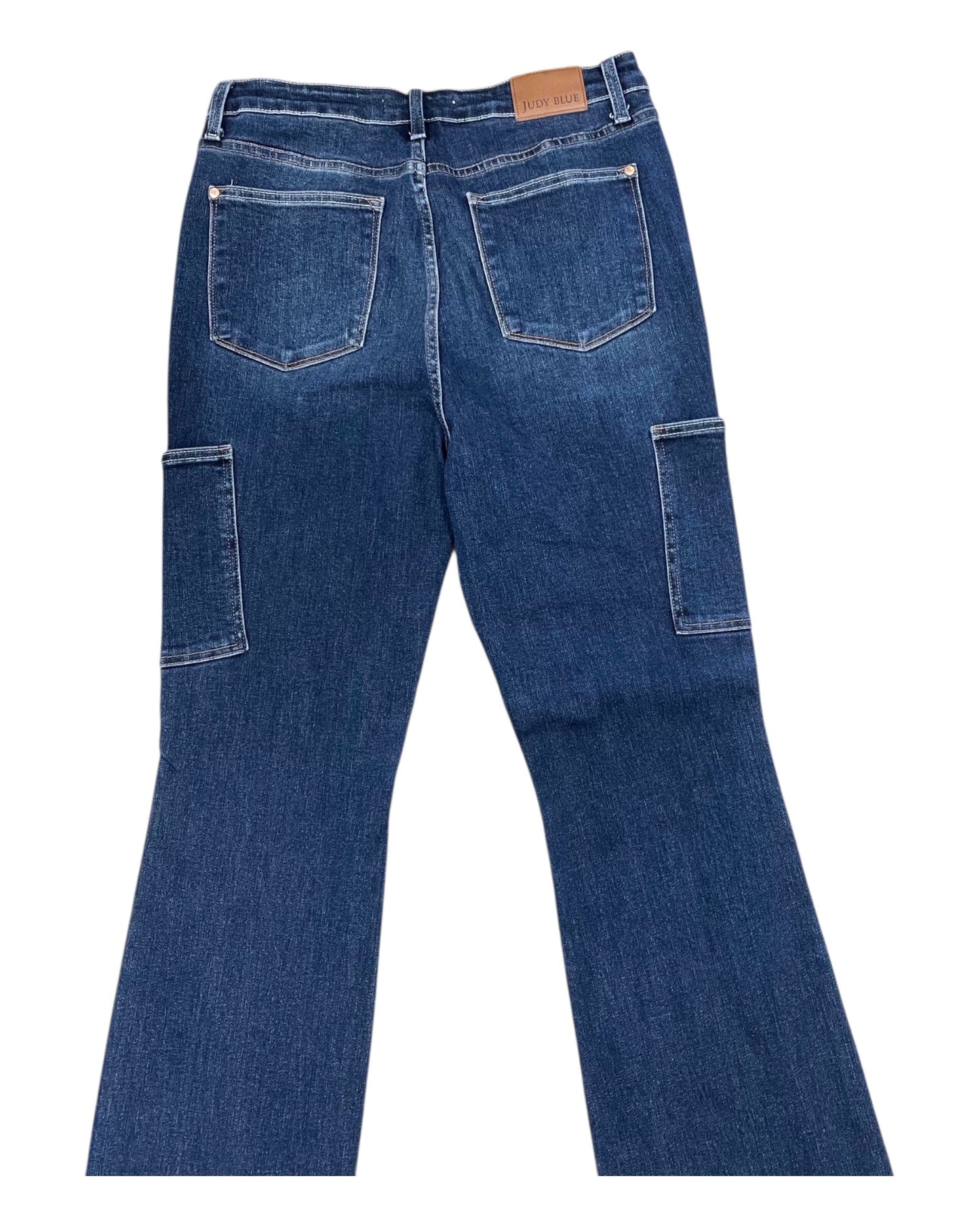 Jeans Flared By Judy Blue In Blue Denim, Size:12