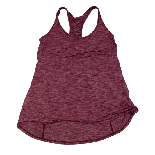 Athletic Tank Top Designer By Lululemon In Red, Size:M