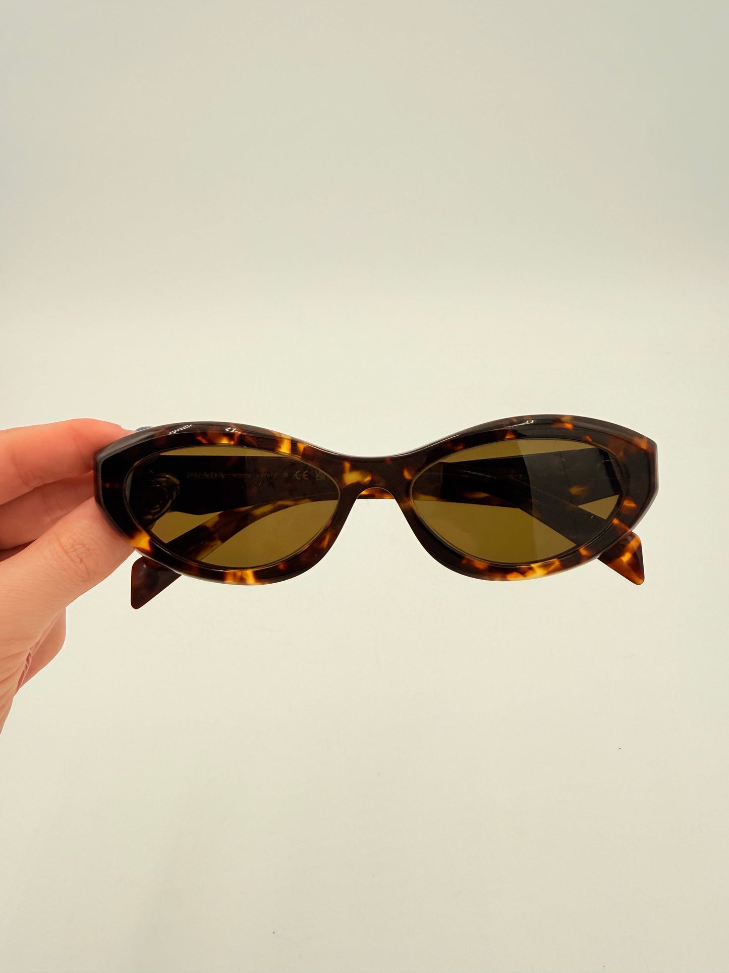 Sunglasses Luxury Designer By Prada In Brown, Size:
