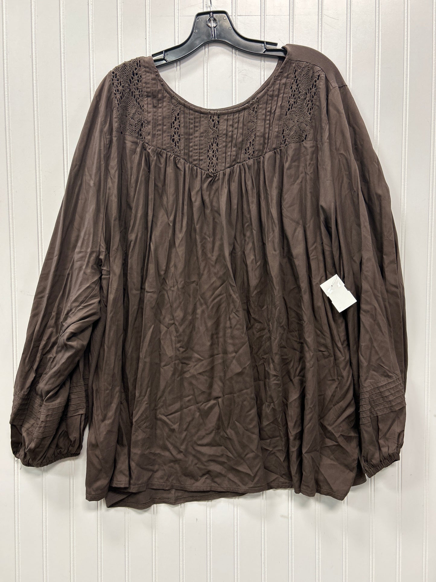 Top Ls By Lane Bryant In Brown, Size:3X