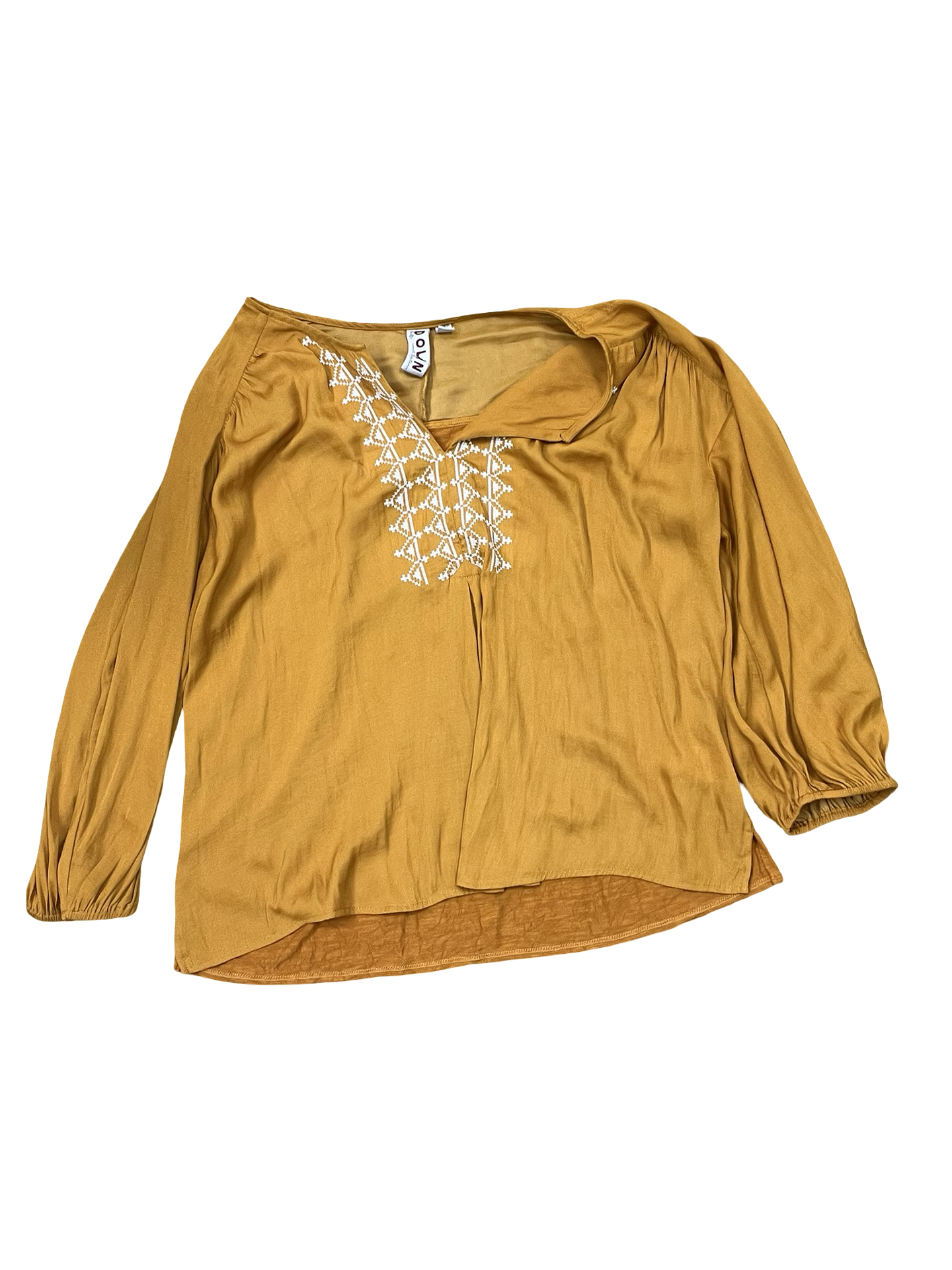 Top 3/4 Sleeve By Dolan Left Coast In Gold, Size:M
