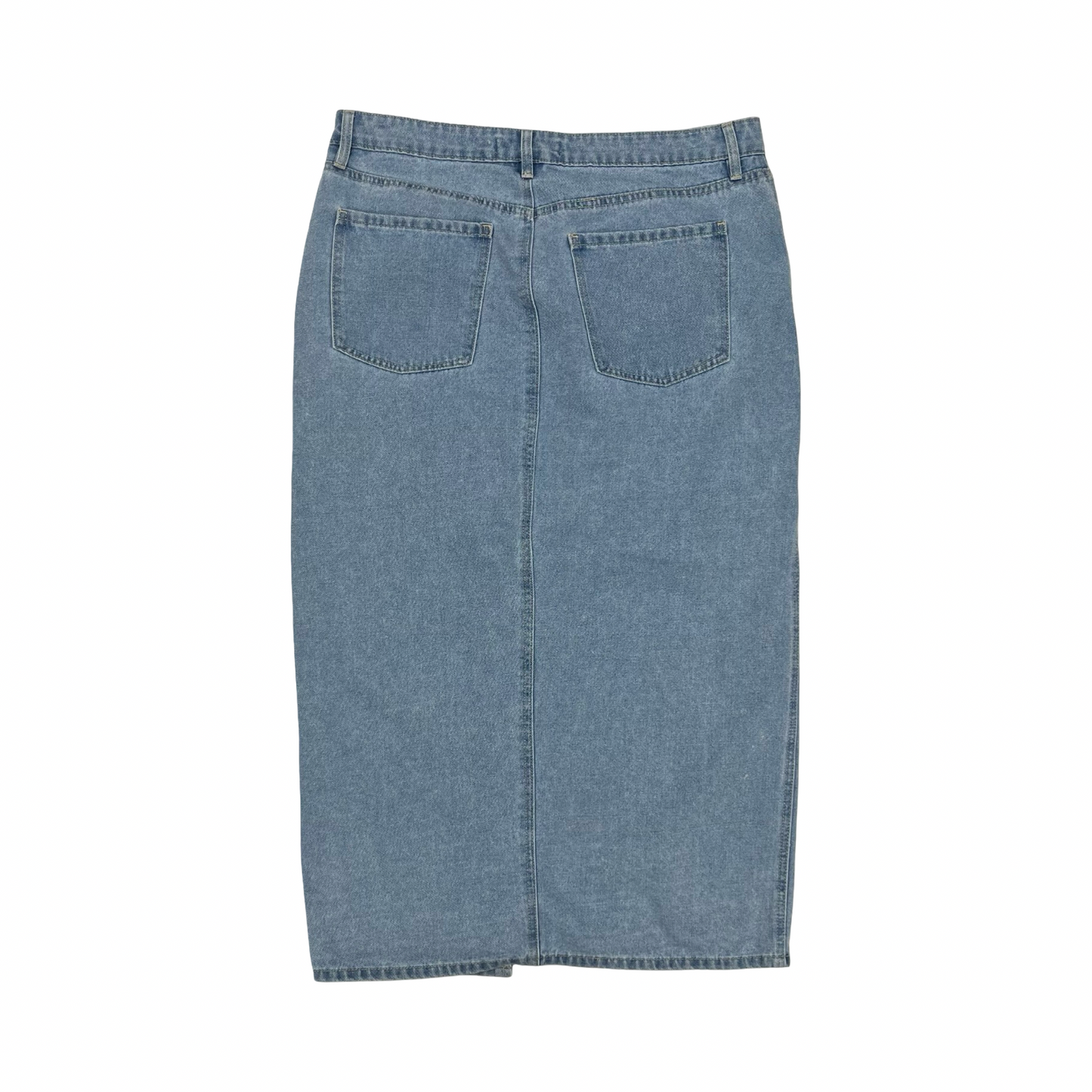 Skirt Midi By Clothes Mentor In Blue Denim, Size:Xl