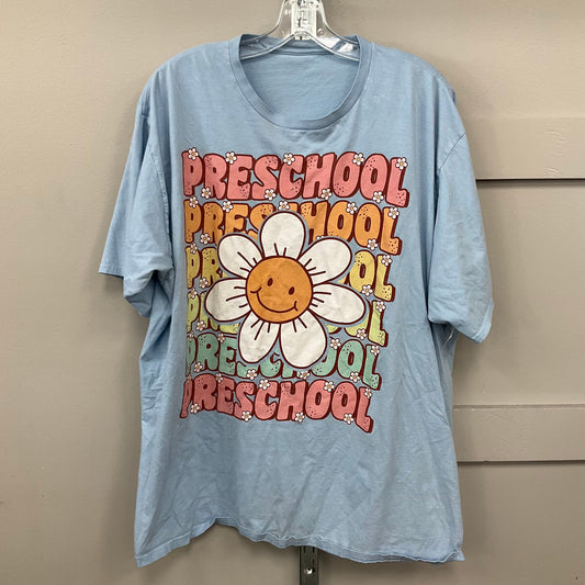 TOP SS by    CLOTHES MENTOR In BLUE, Size: 1X