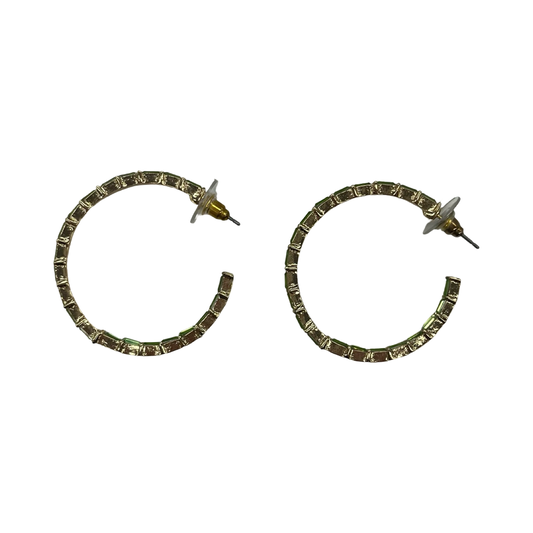 Earrings Hoop By Clothes Mentor In Gold & Green