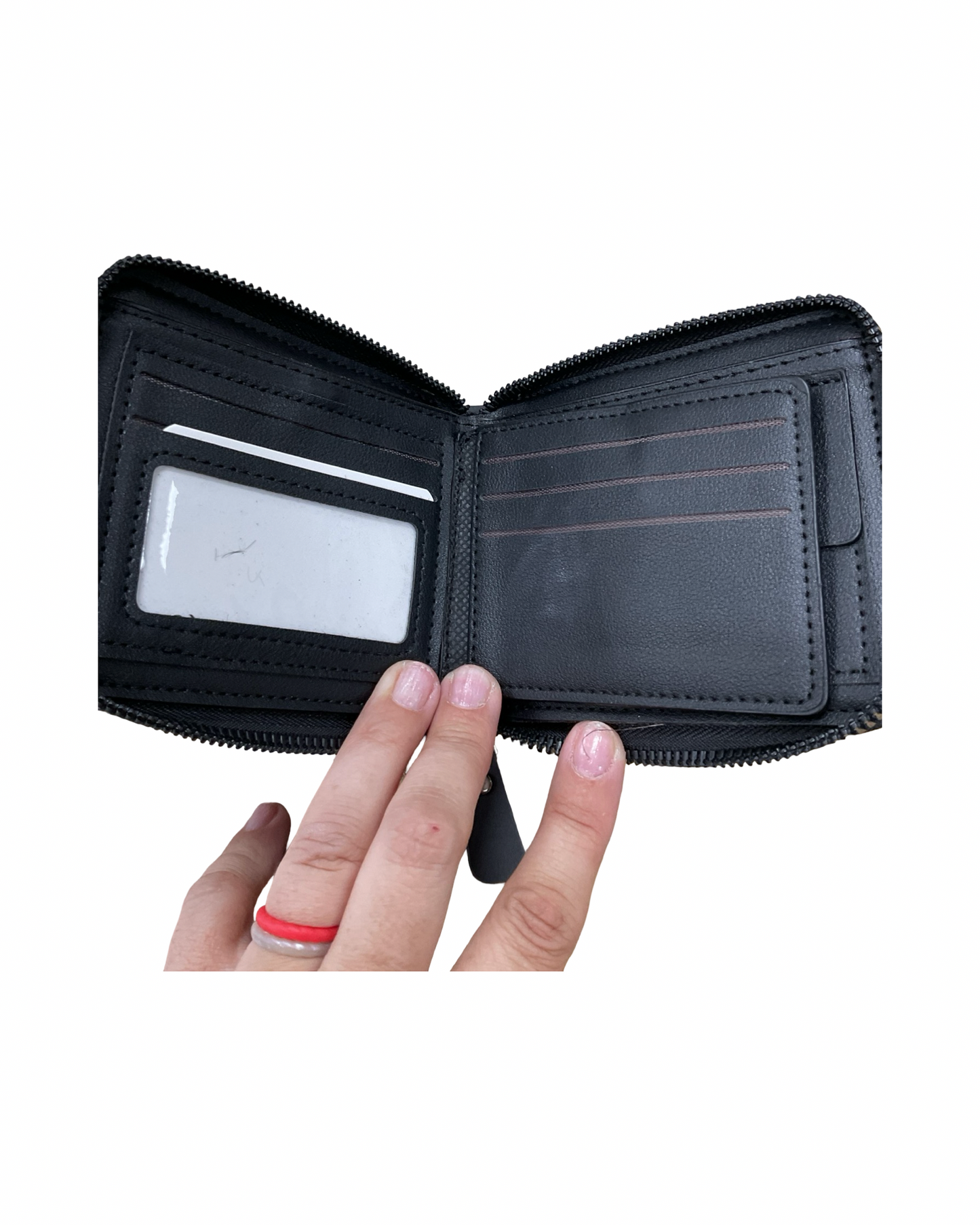 Wallet Leather By Clothes Mentor In Black, Size:Small