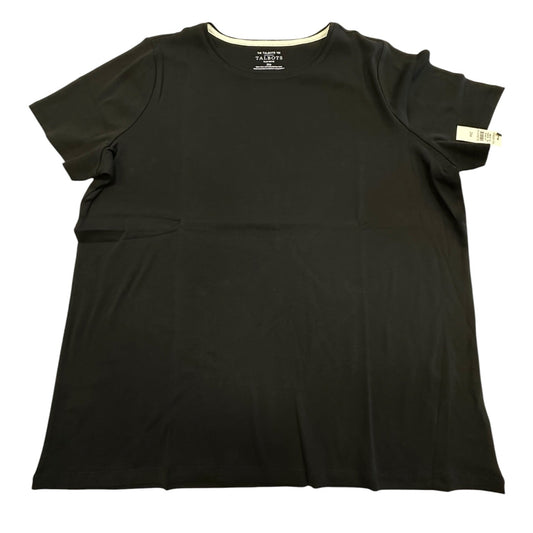 Top Ss Basic By Talbots In Black, Size:2X