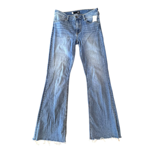 Jeans Flared By Kut In Blue Denim, Size:6
