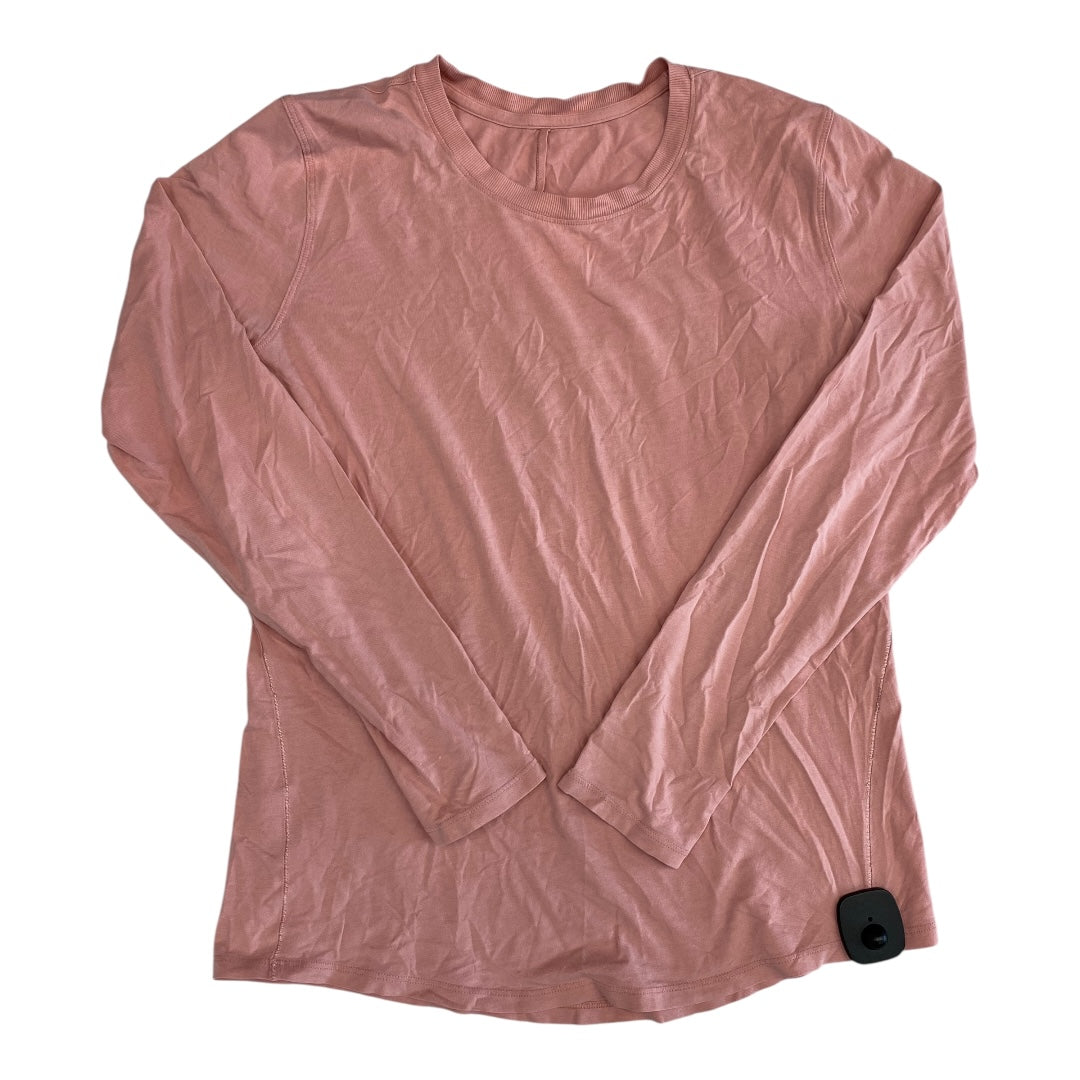 Athletic Top Ls Crewneck By Lululemon In Pink, Size:S