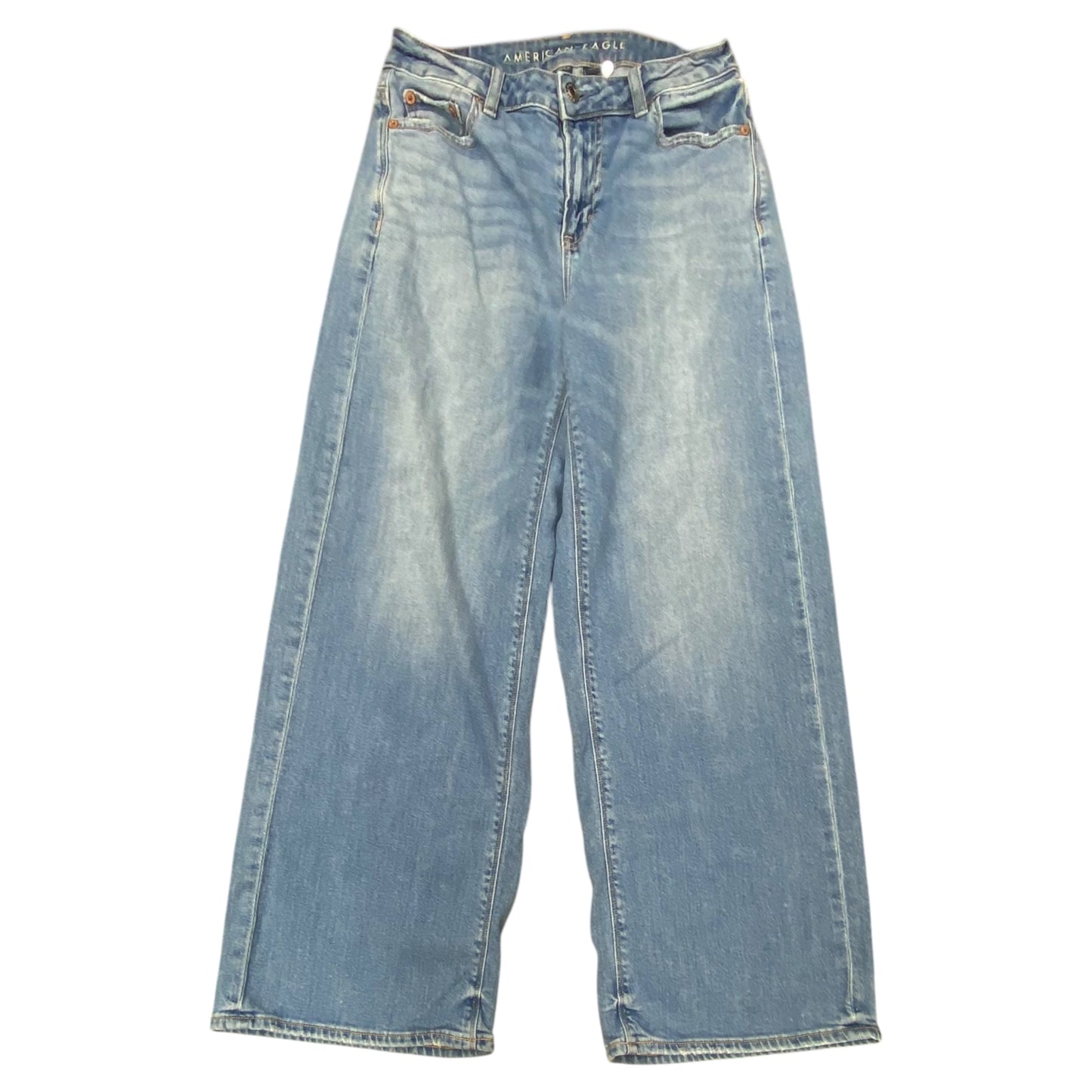 Jeans Wide Leg By American Eagle In Blue Denim, Size:0