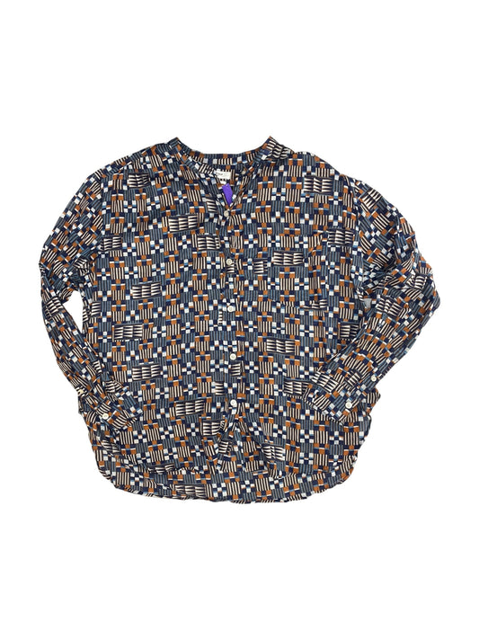 Blouse Designer By Isabel Marant In Blue & Orange, Size:L