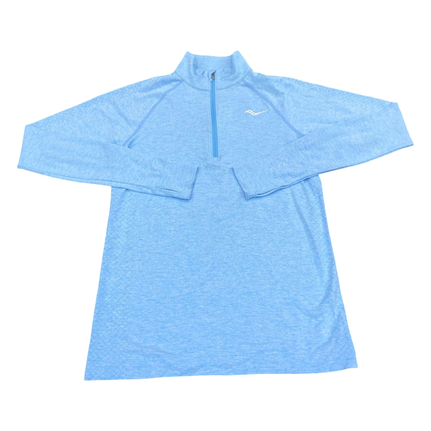 Athletic Top Ls Collar By Saucony In Blue, Size:S
