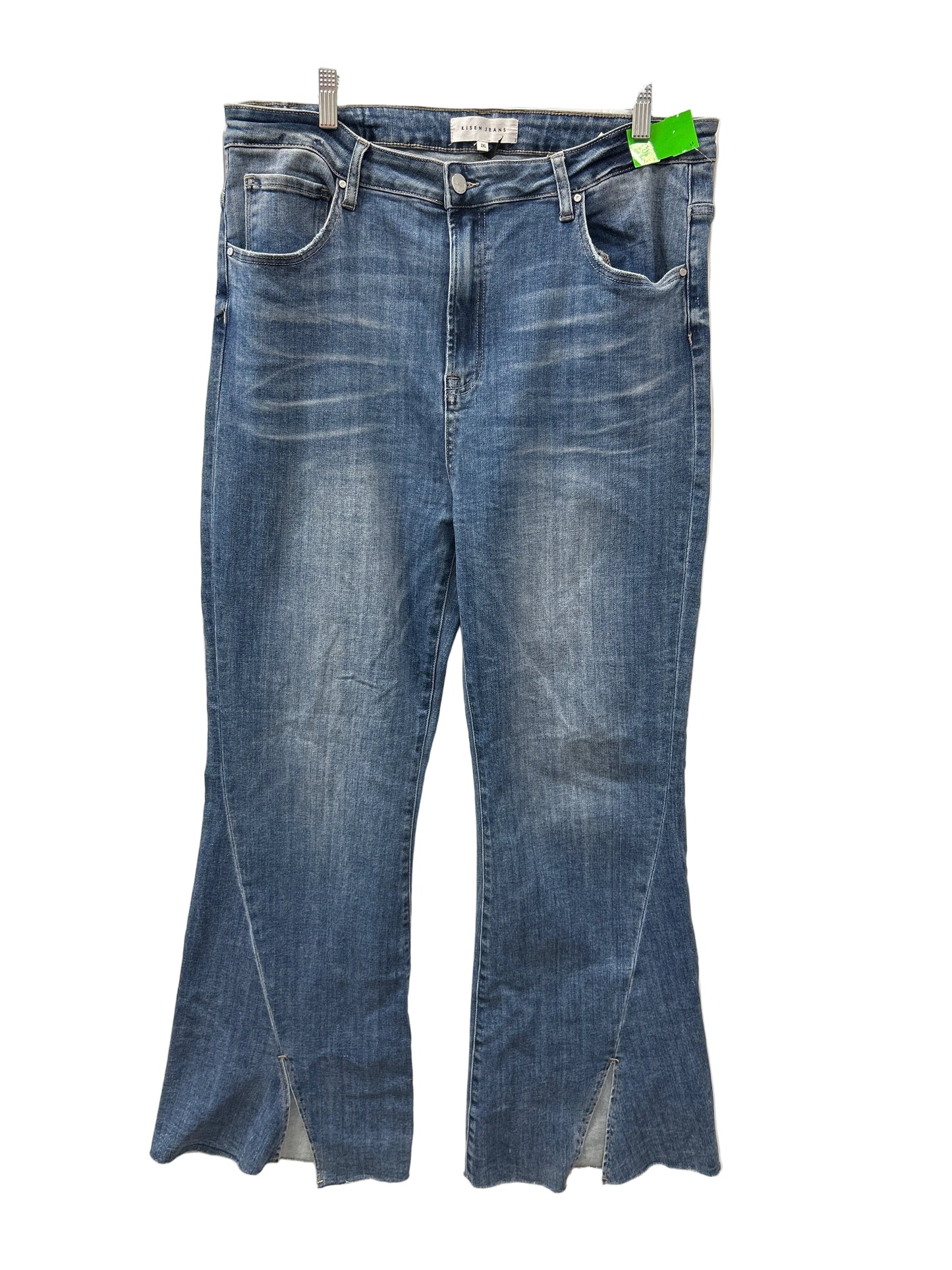 Jeans Flared By Risen In Blue Denim, Size:3X