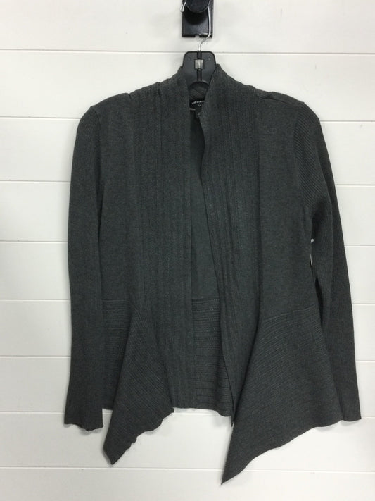 Cardigan By Liz Claiborne In Grey, Size:Mp