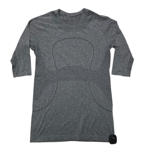 Athletic Top Ls Crewneck By Lululemon In Grey, Size:8