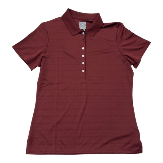 Athletic Top Ss By Callaway In Maroon, Size:M