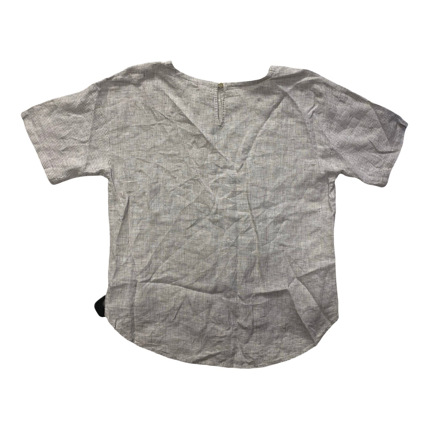 Top Ss Designer By Eileen Fisher In Brown & White, Size:Mp