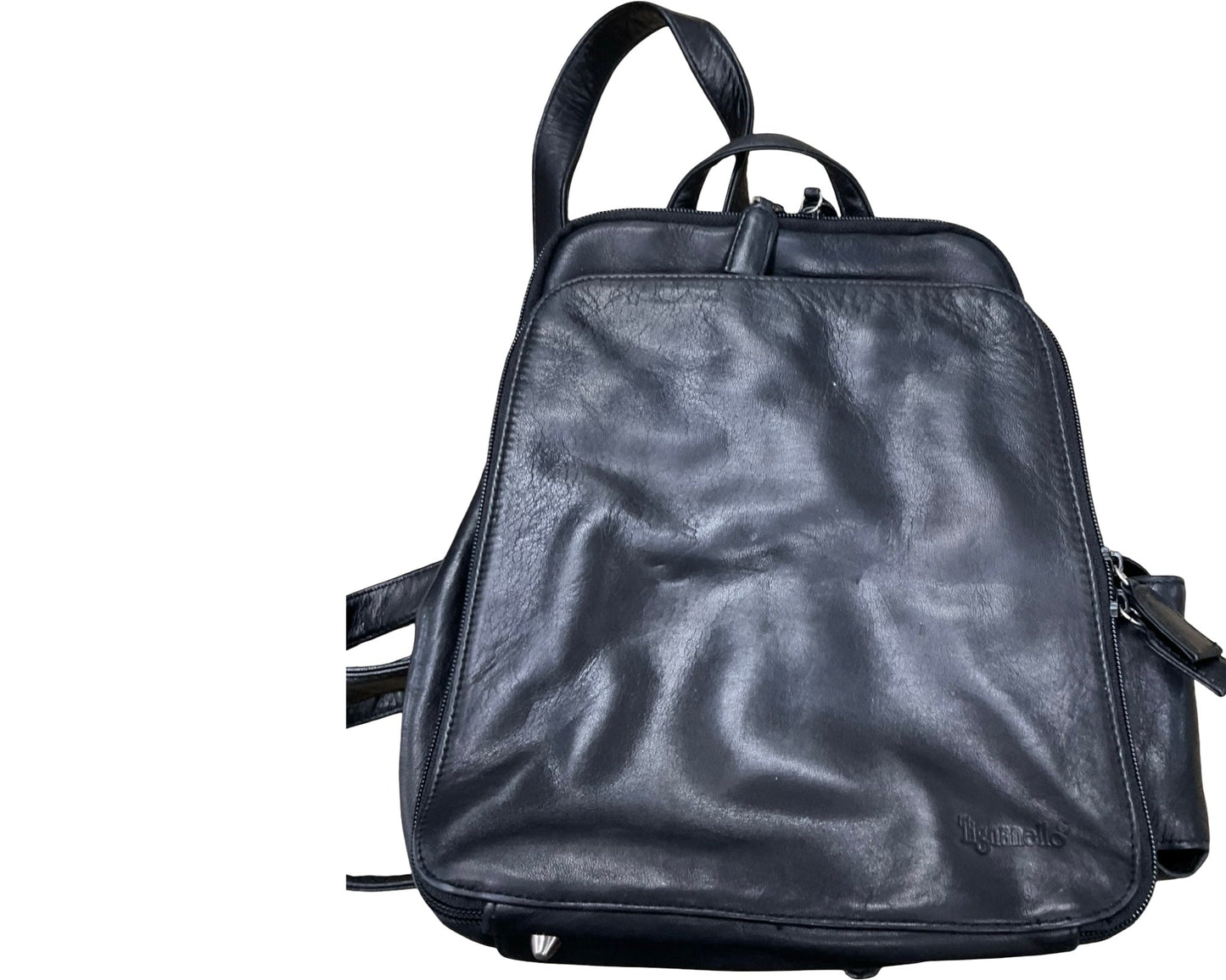 Backpack Leather By Tignanello  Purses In Black, Size:Medium
