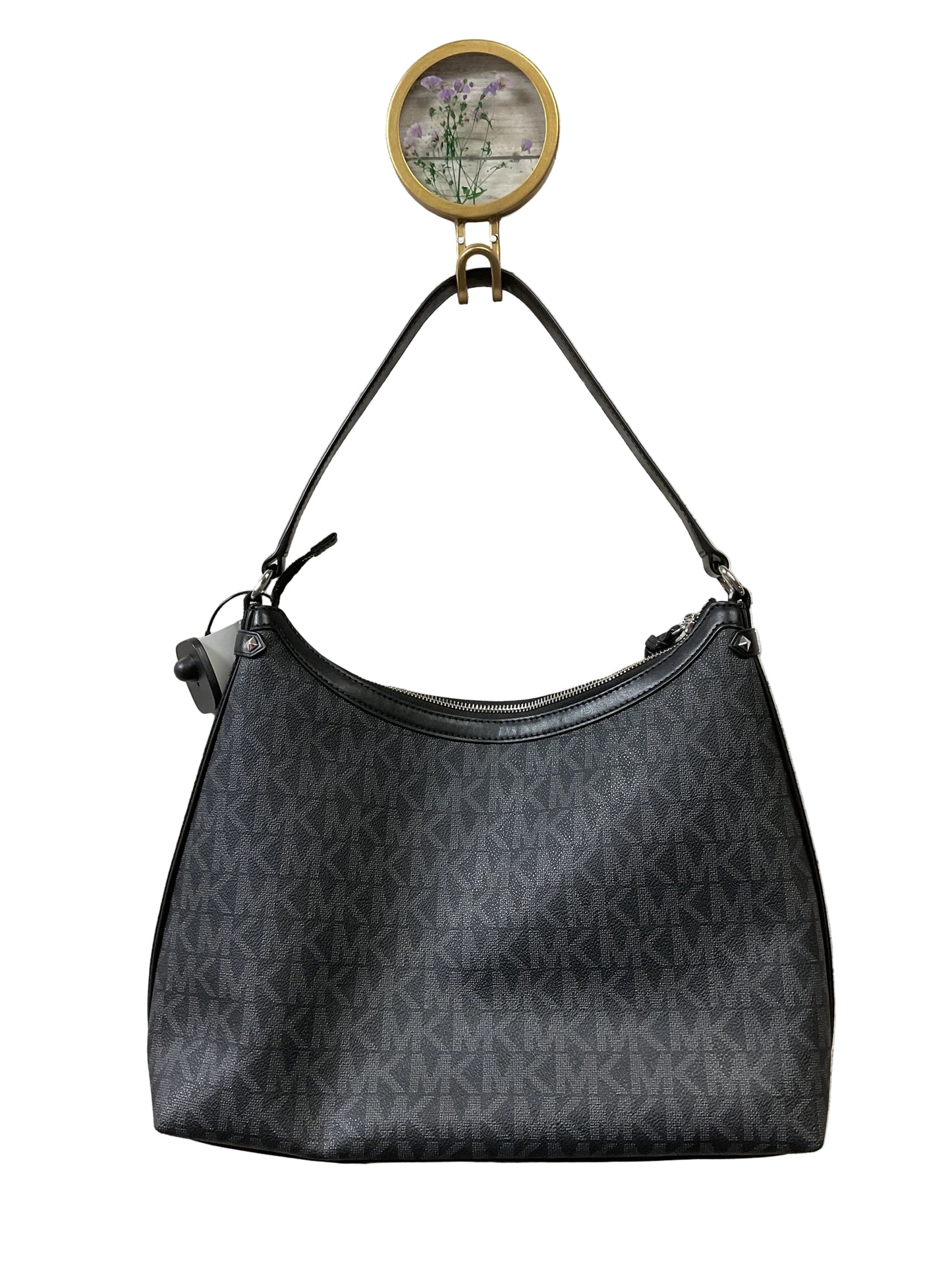 Handbag Designer By Michael Kors In Black & Grey, Size:Large