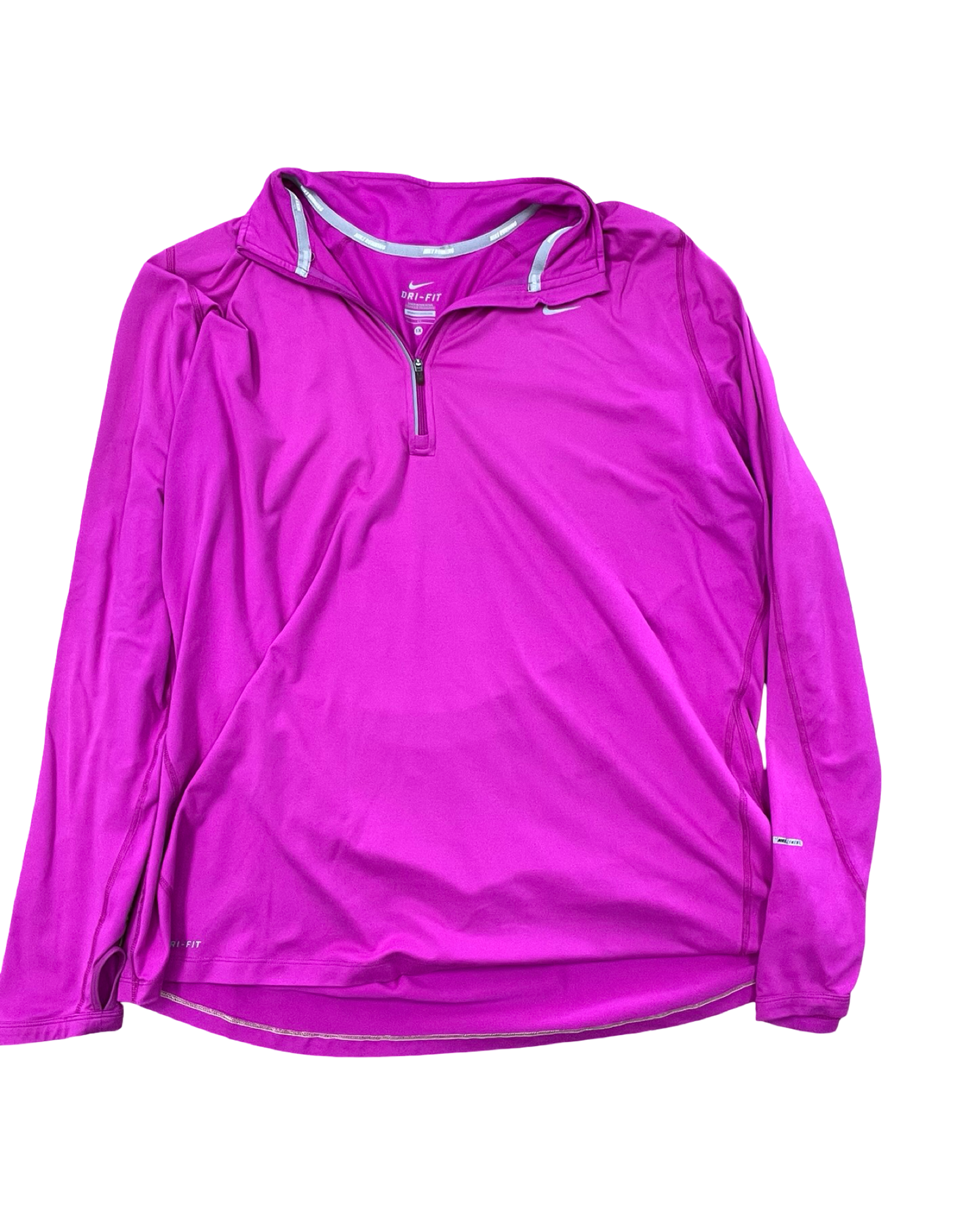Athletic Top Ls Collar By Nike In Pink, Size:1X