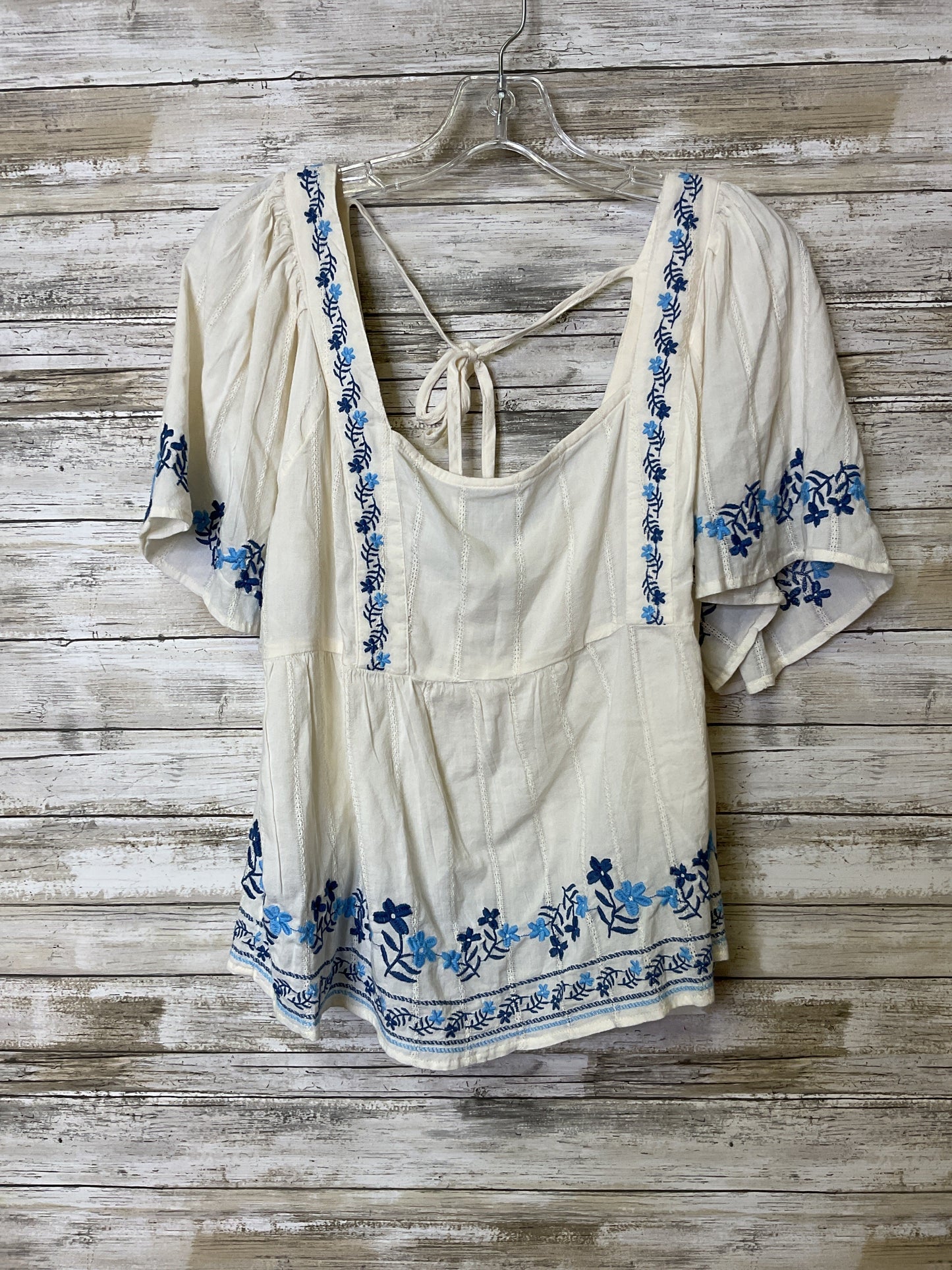 Top Ss By Old Navy In Blue & Cream, Size:L