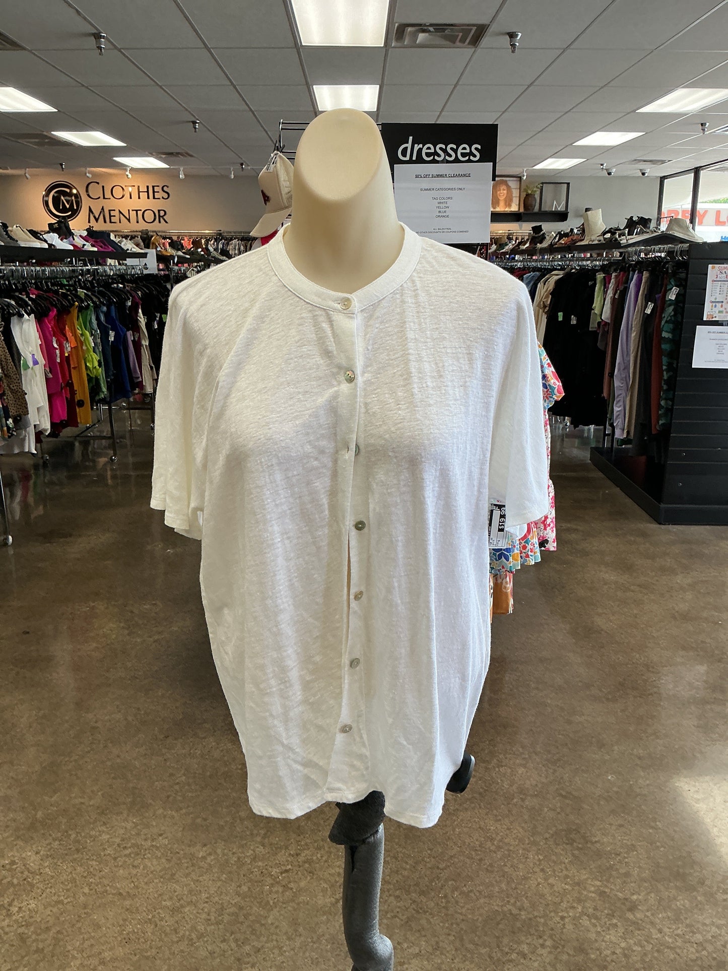 Top Ss By Eileen Fisher In White, Size:S
