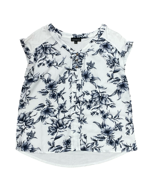 Top Ss By Fortune & Ivy In Blue & White, Size:Xl