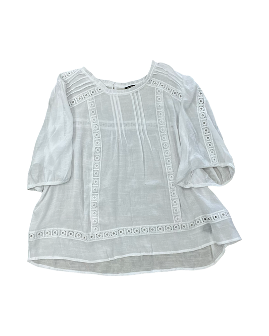 Top Ss By Zac And Rachel In White, Size:1X