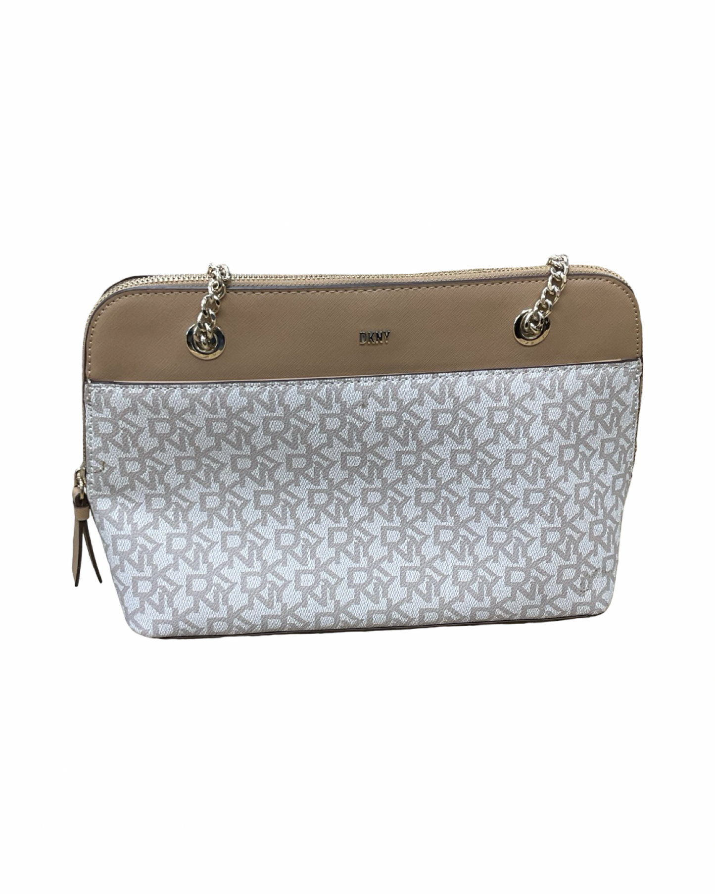 Handbag By Dkny In Cream & Tan, Size:Medium