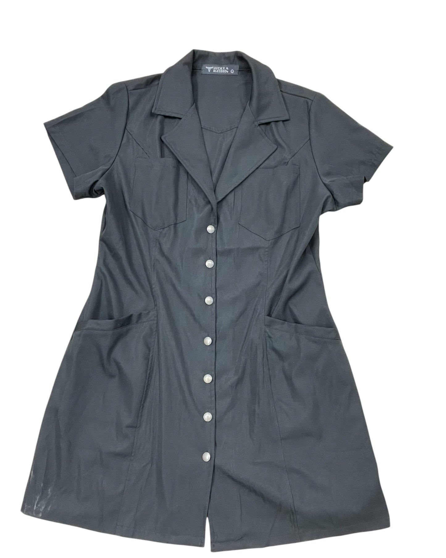 Dress Casual Midi By Lucky & Blessed In Black, Size:L