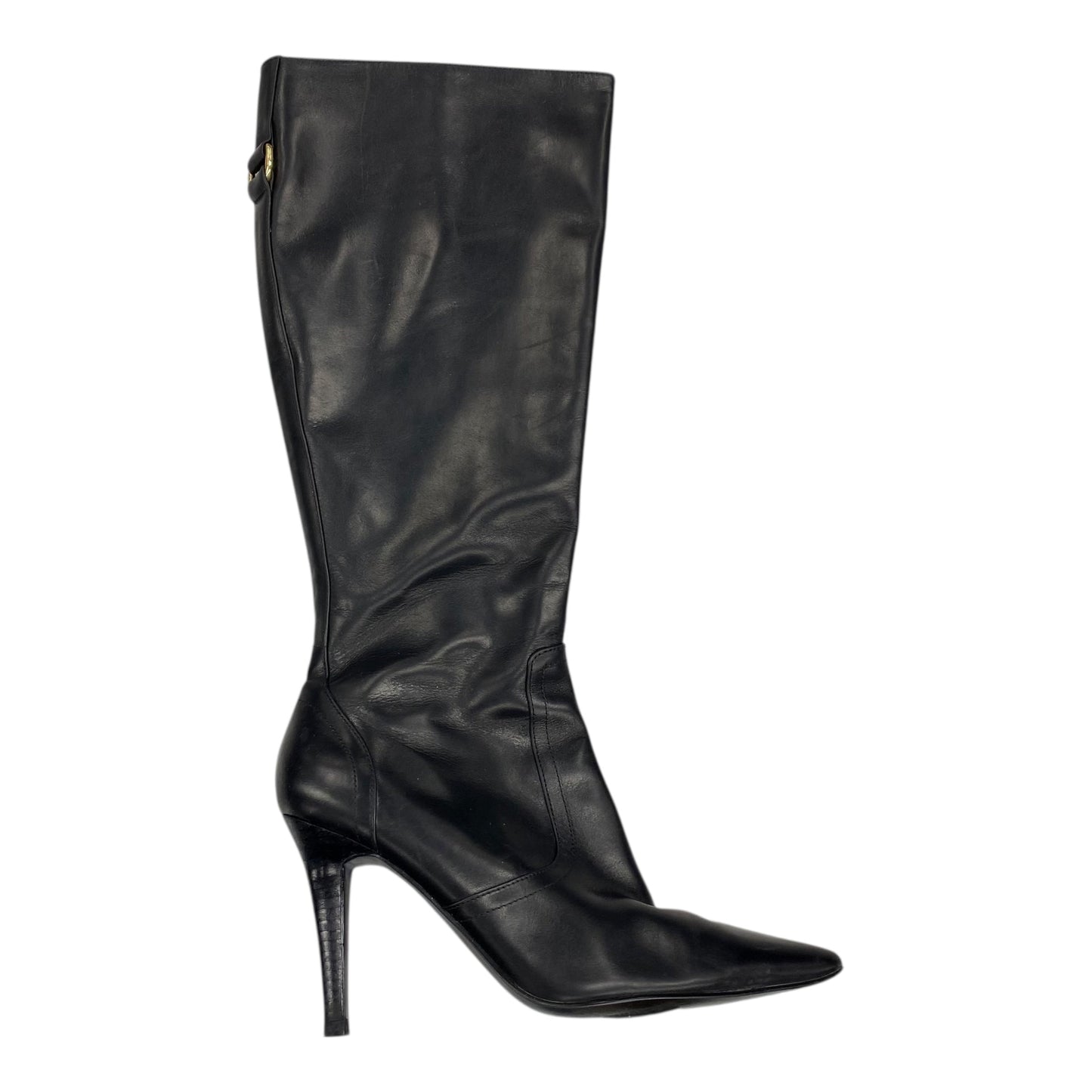 Boots Leather By Lauren By Ralph Lauren In Black, Size:6